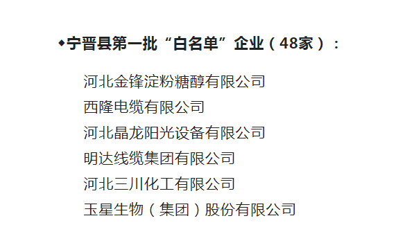 乐玩国际线缆入围河北省首批“白名单”